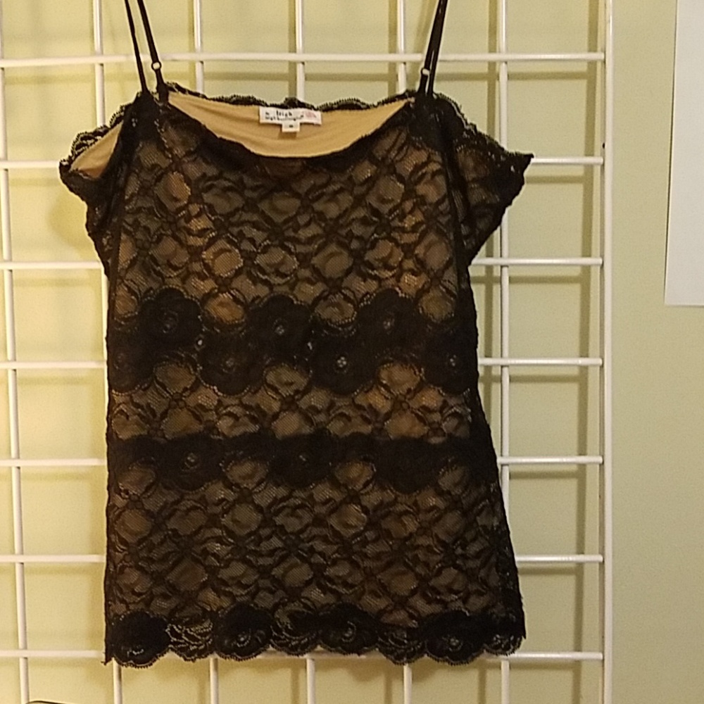 Leigh Bantivoglio black lace adjustable thin strap